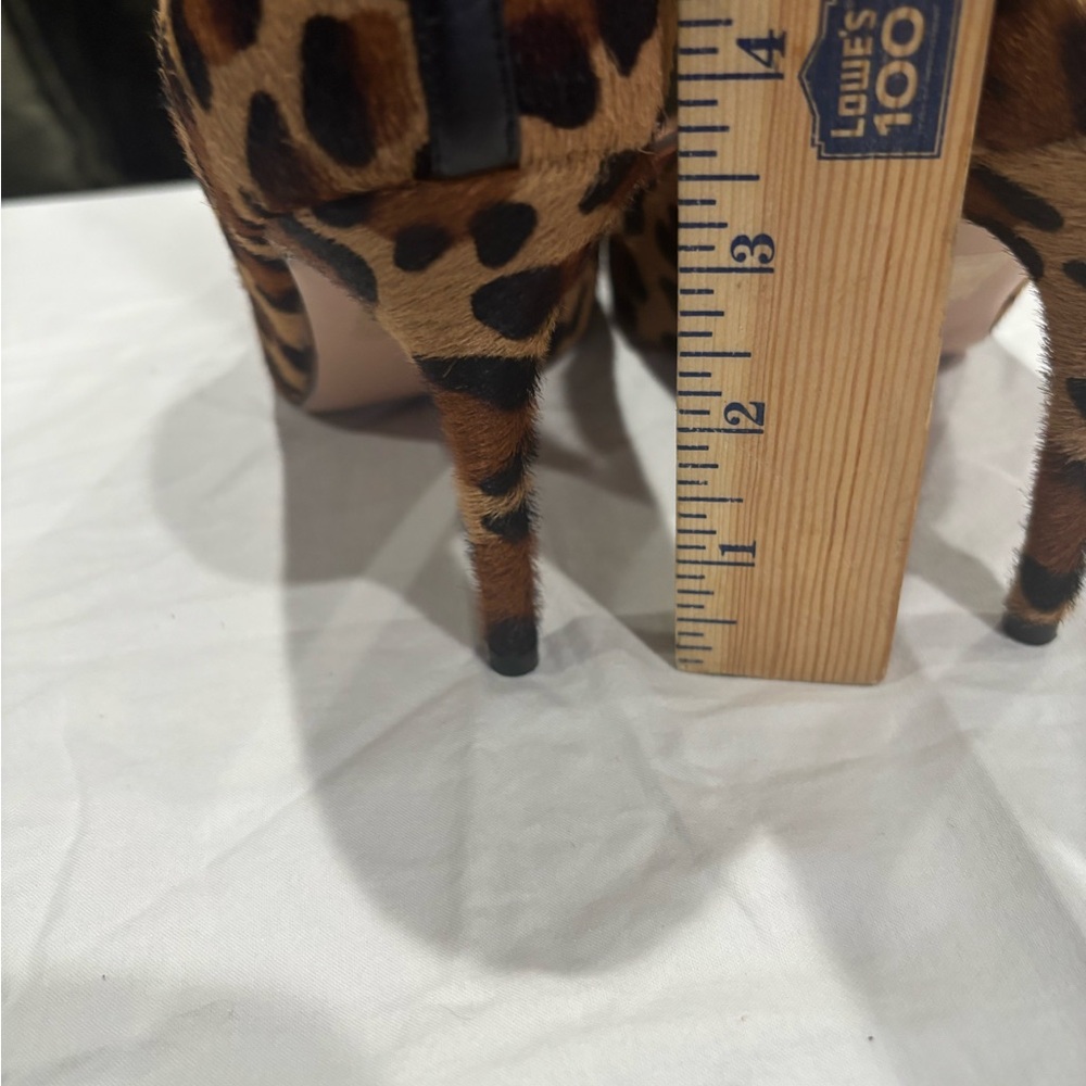 JCrew Leopard Animal Print  Heels Pumps Made In Italy Women’s 9.5 Calf Skin - Picture 10 of 10